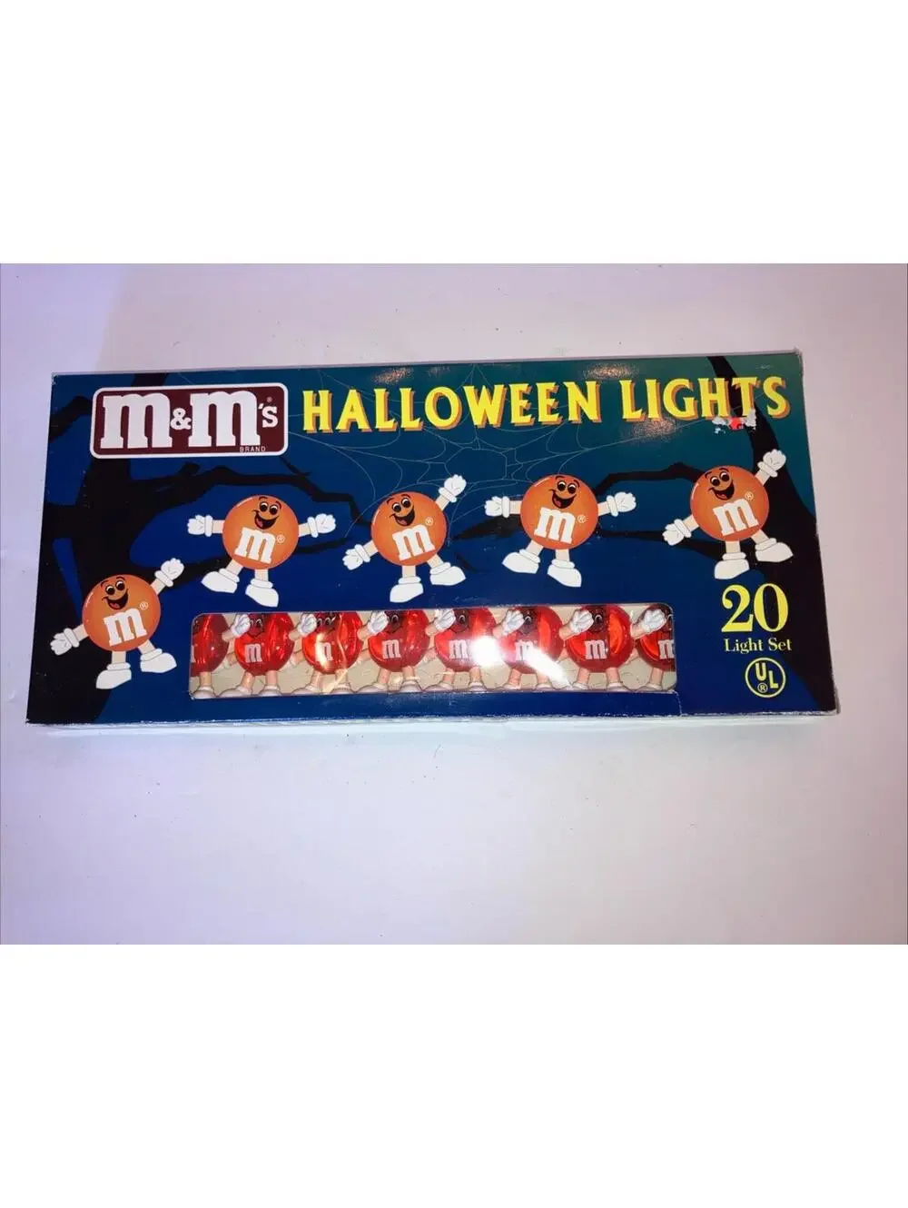 Vintage 90’s M&M's Candy Halloween Decor 11' String 20 Lights Set NEW in Box